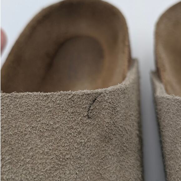 Birkenstock Arizona Soft Footbed Suede Leather Sandals Taupe Size USW7/M5 EU38 - Picture 7 of 15